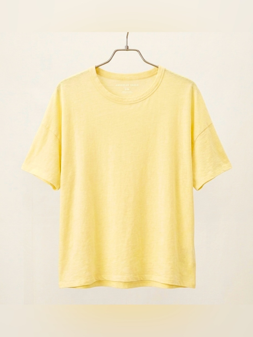American Eagle Outfitters Oversized Women’s Butter Yellow Short Sleeve T-Shirt